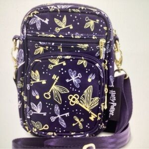 JUJUBEx Harry Potter mini Helix flying Keys Black and Gold Crossbody Bag